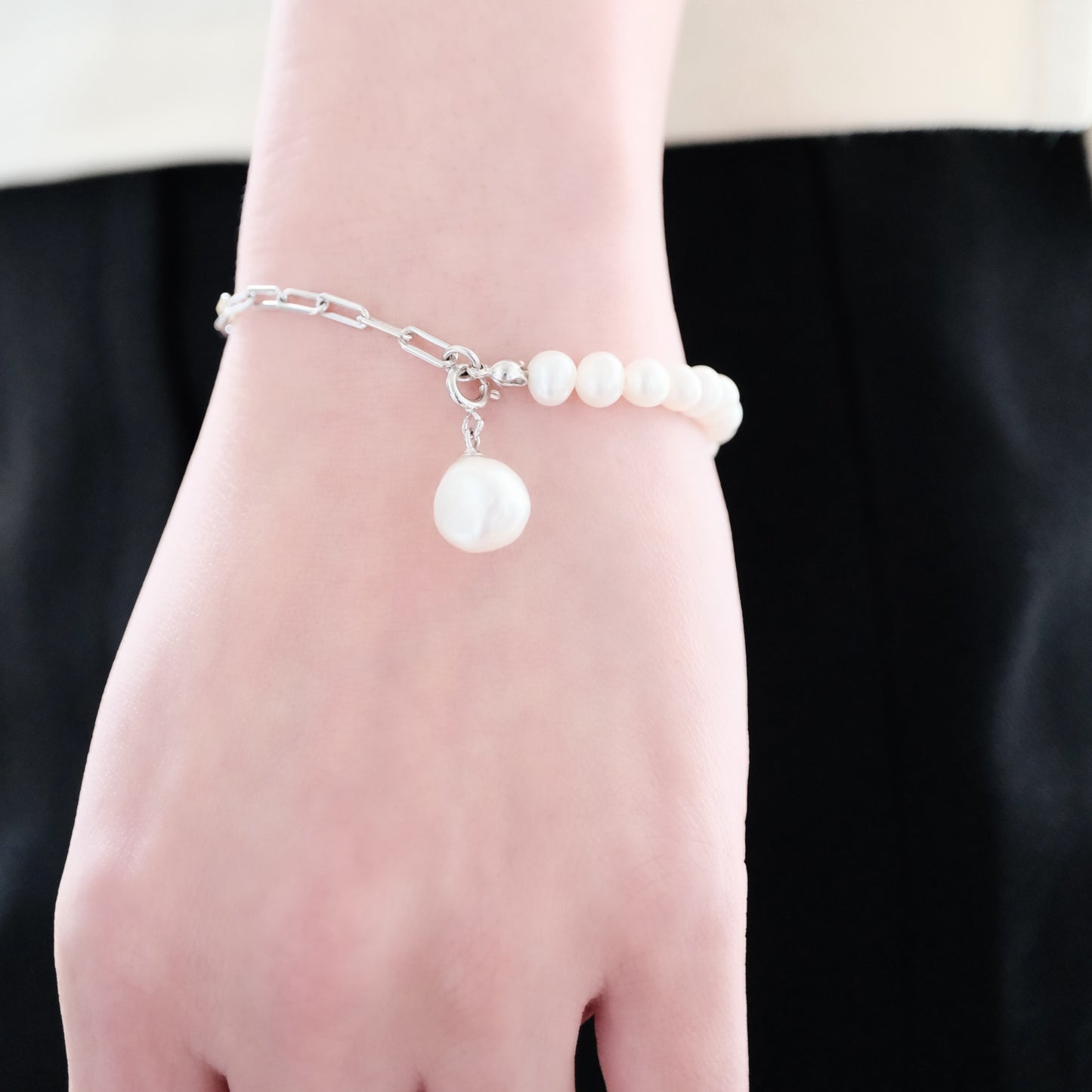 Daily Essential - Fusion Harmony Pearl & Link Bracelet - Your Daily Starlight Harmony
