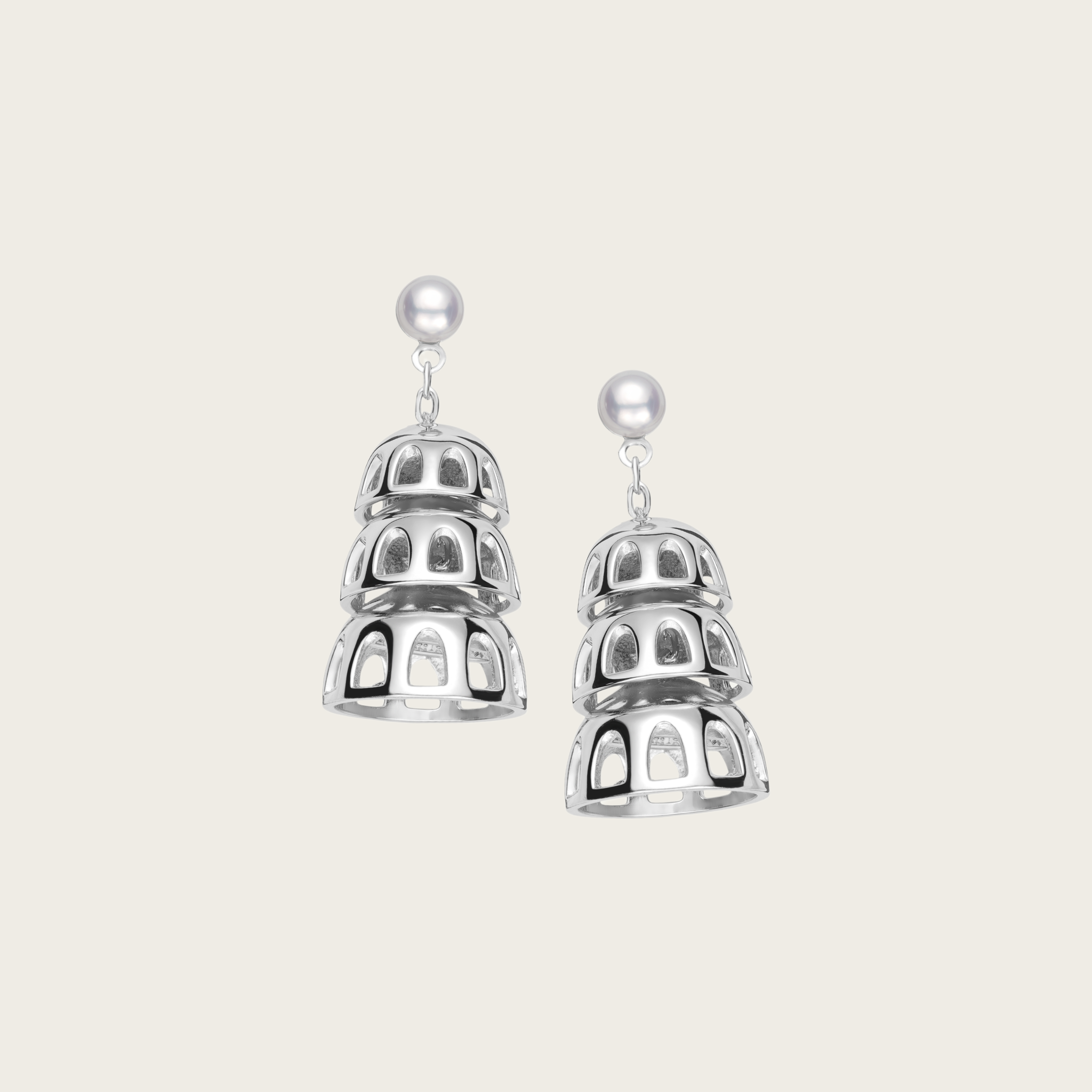 Daily Essential - Rhythmic Tiers Pearl Earrings - Your Daily Starlight Harmony