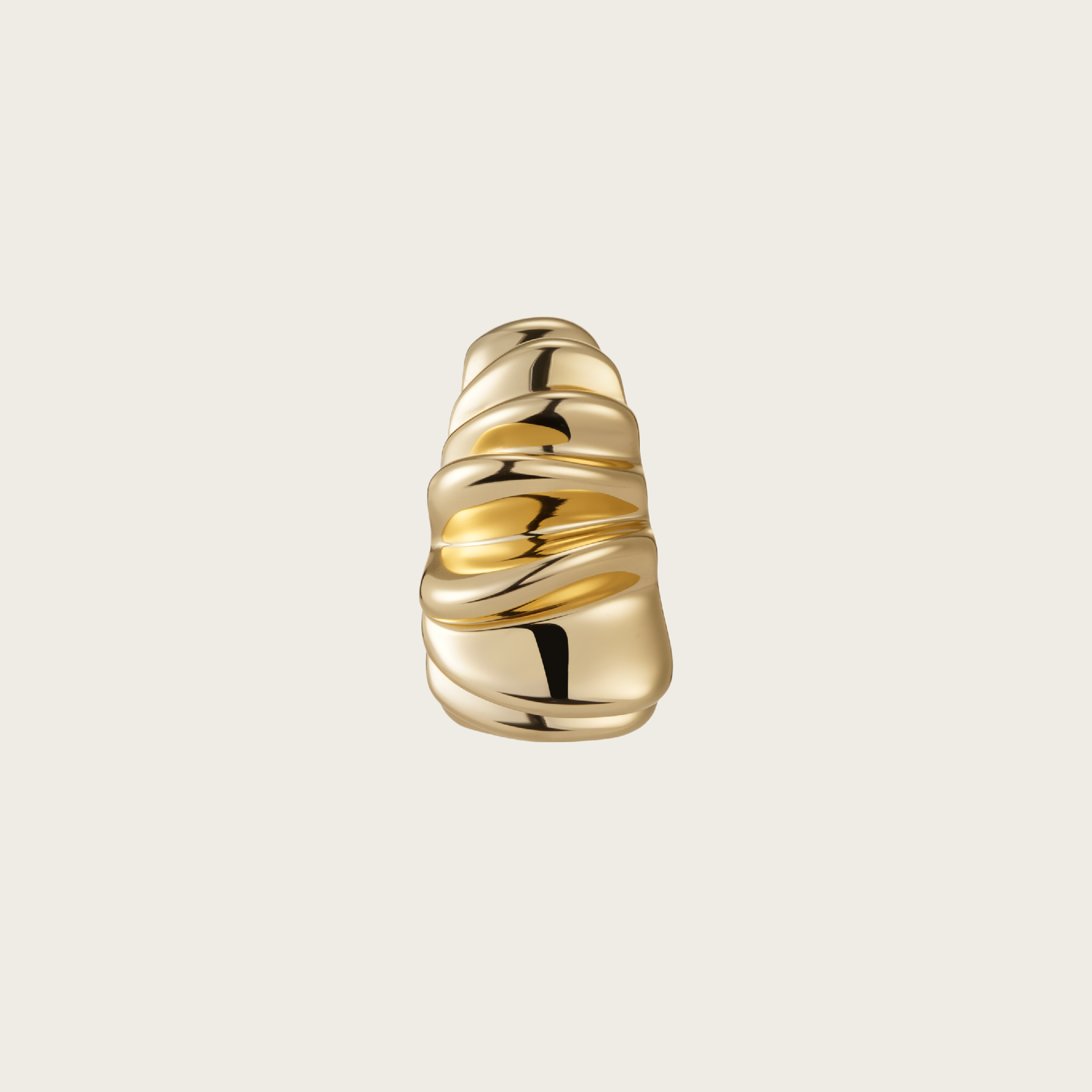 Daily Essential - Sculptural Ripple Earring - Your Daily Starlight Harmony