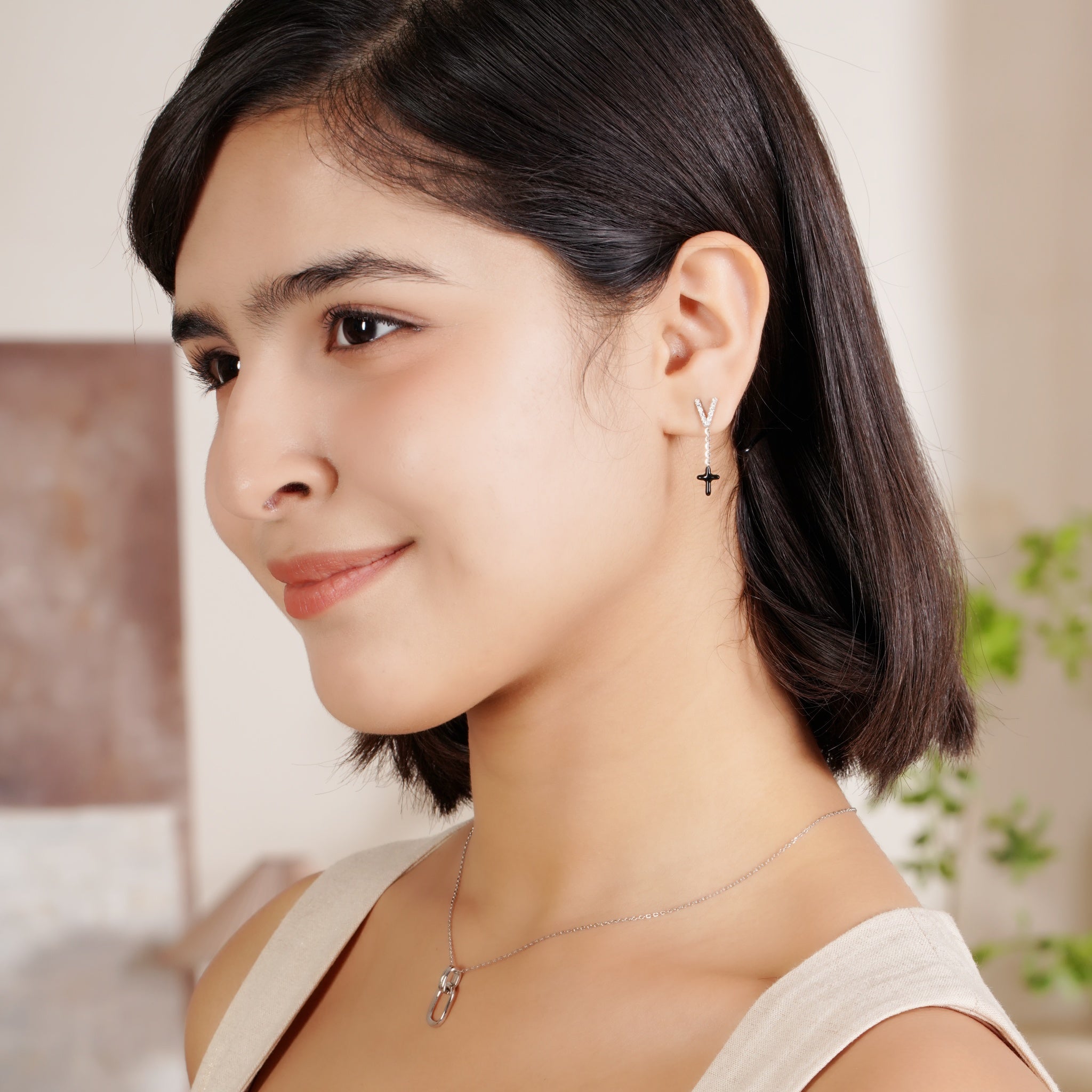 Daily Essential - Charm Letter Earring - Your Personal Starlight Statement