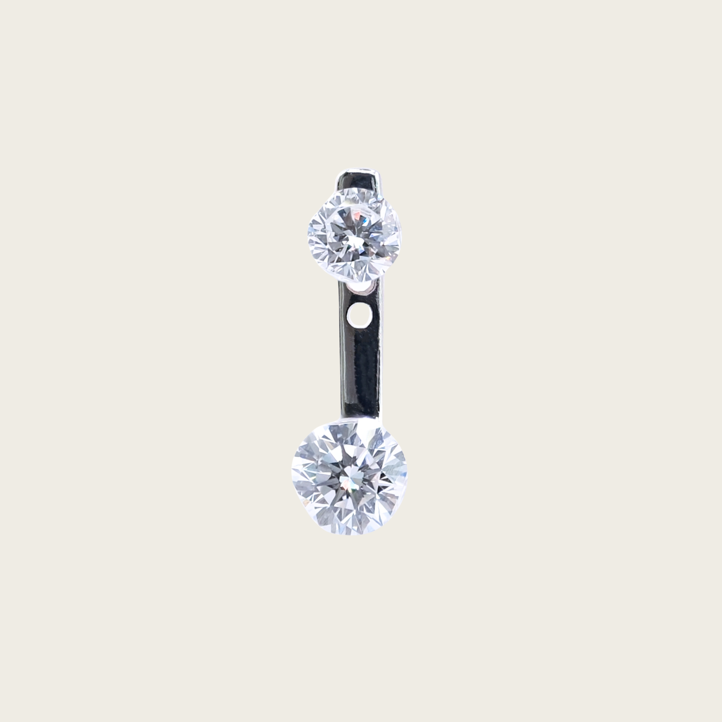 Daily Essential - Aero Invisible-Set Floating Diamond Ear Jacket (9K Solid Gold)