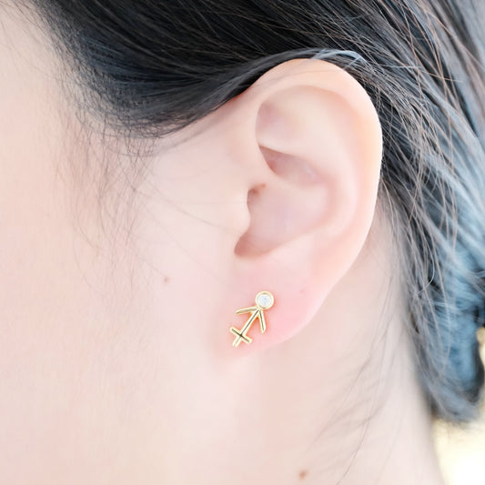 Celestial Whisper - Sagittarius Constellation Earring - Your Talisman of Timeless Light