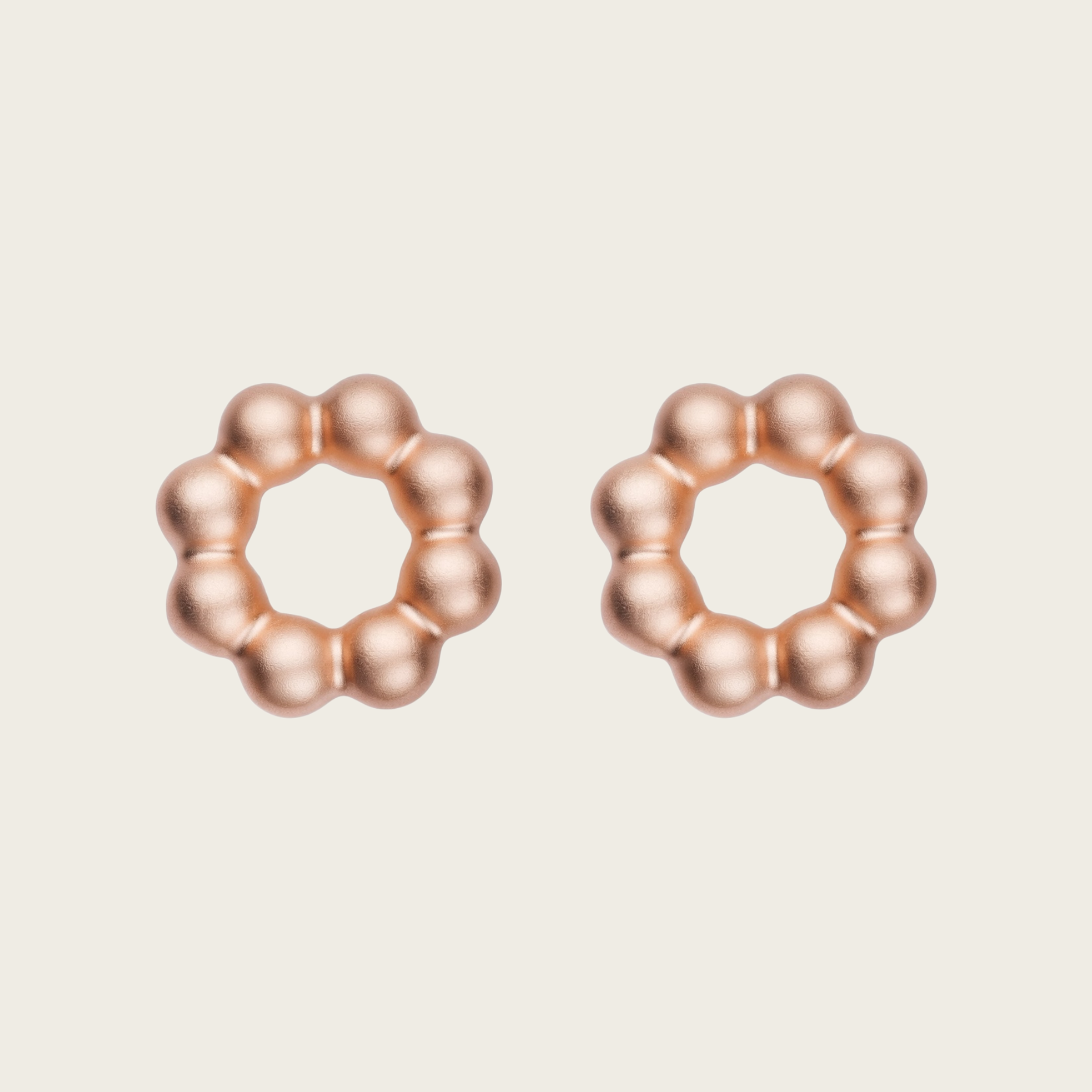 18k Rose Gold Vermeil, Matte