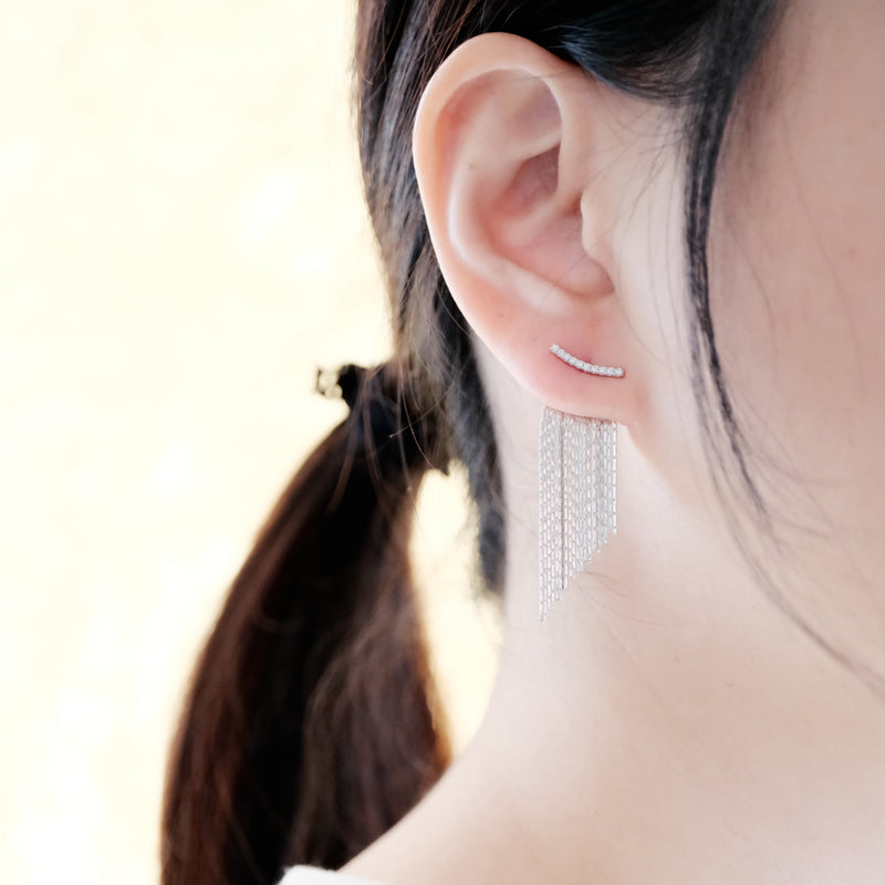 Daily Essential - Moonlit Cascade Fringe Earrings - Your Daily Starlight Harmony