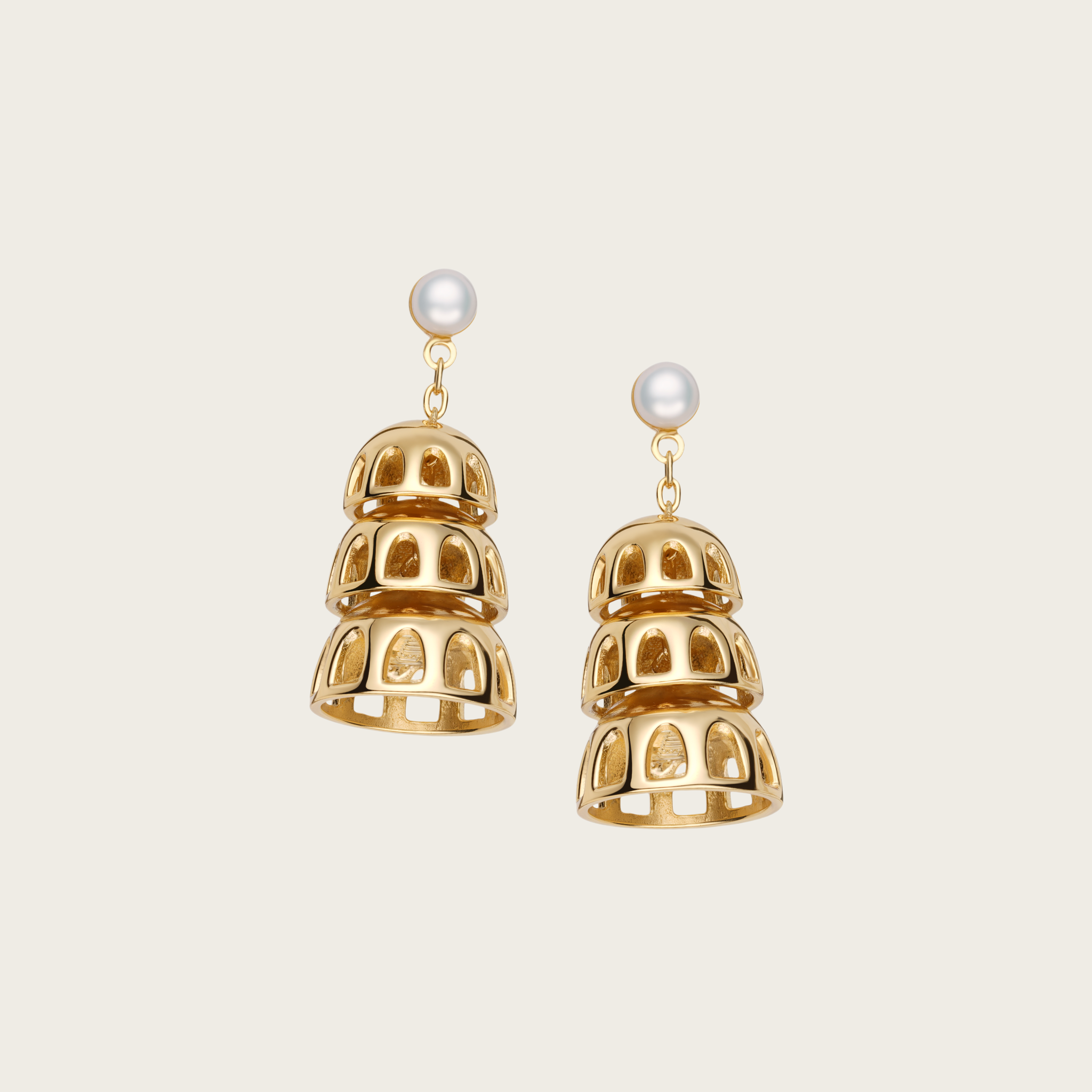 Daily Essential - Rhythmic Tiers Pearl Earrings - Your Daily Starlight Harmony