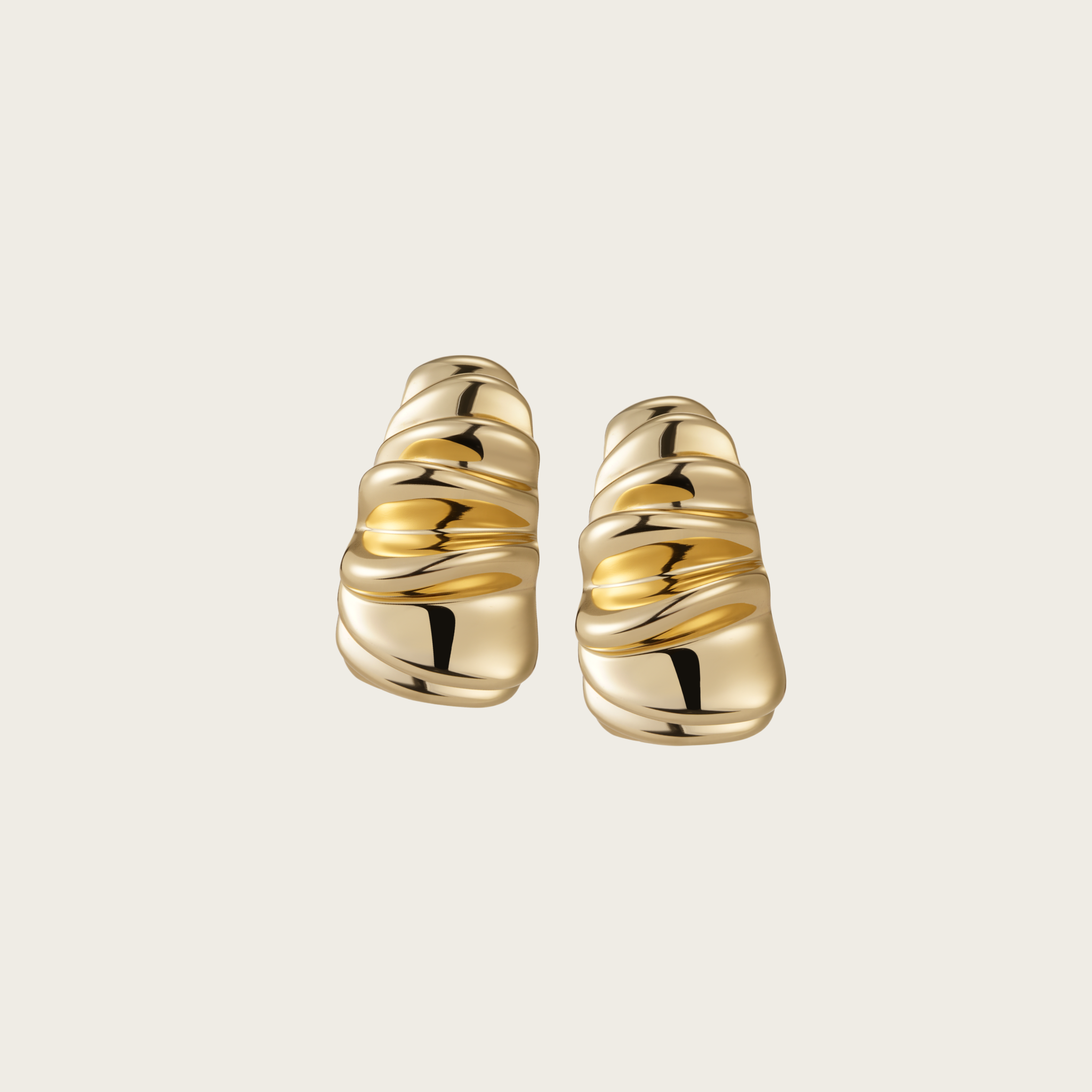 Daily Essential - Sculptural Ripple Earring - Your Daily Starlight Harmony