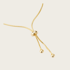 Daily Essential - Serene Path Gold Lariat Necklace - Your Daily Starlight Harmony