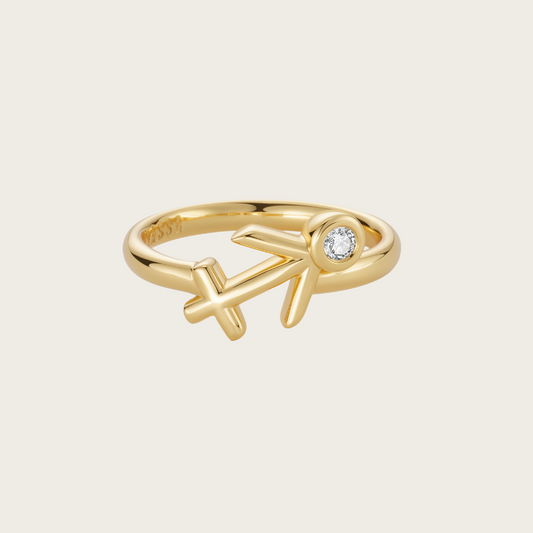 Celestial Whisper - Sagittarius Constellation Ring - Your Talisman of Timeless Light