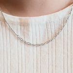 Layered Fusion - Contrast Necklace - Avant-Garde Expression
